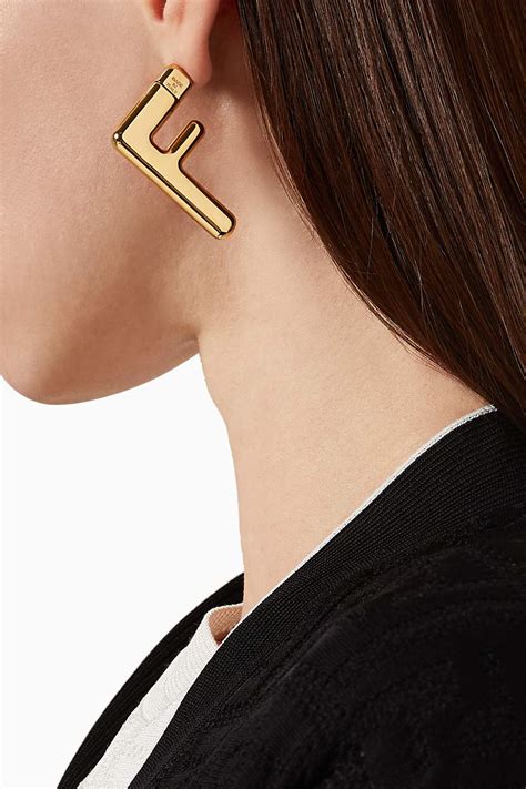 fendi earrings f|Fendi pierced earrings.